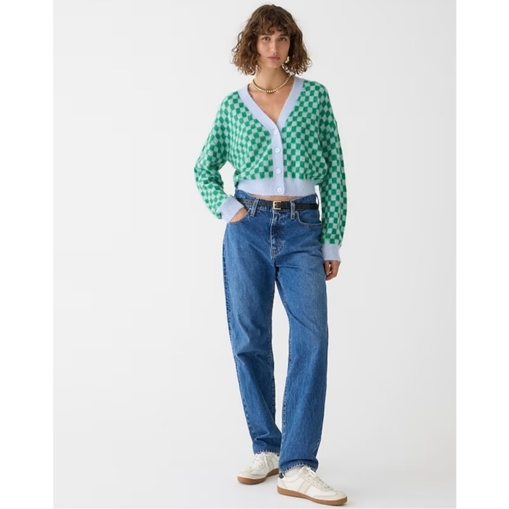 NWT J Crew checkered sweater